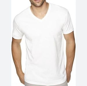 ✨️NWOT American Apparel Mens V neck shirt Sustainable Edition Small white